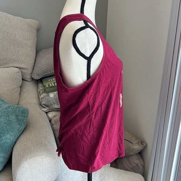 Victoria Secret Women’s Red Sport Glitter Graphic Tank Top Sz M - Picture 4 of 9